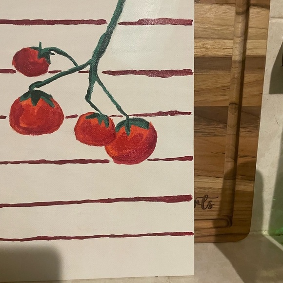 Vibrant Still Life Tomato Canvas Art Painting - Picture 3 of 4